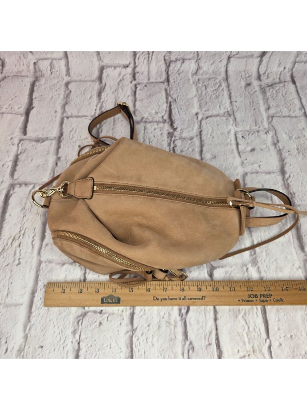 Rebecca Minkoff Julian Backpack Tan Brown Leather Gold Hardware - Picture 12 of 14